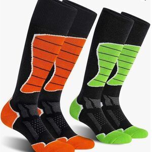 CELER SPORT ski socks (2 pair) pink/purple size S womens NWT in packaging